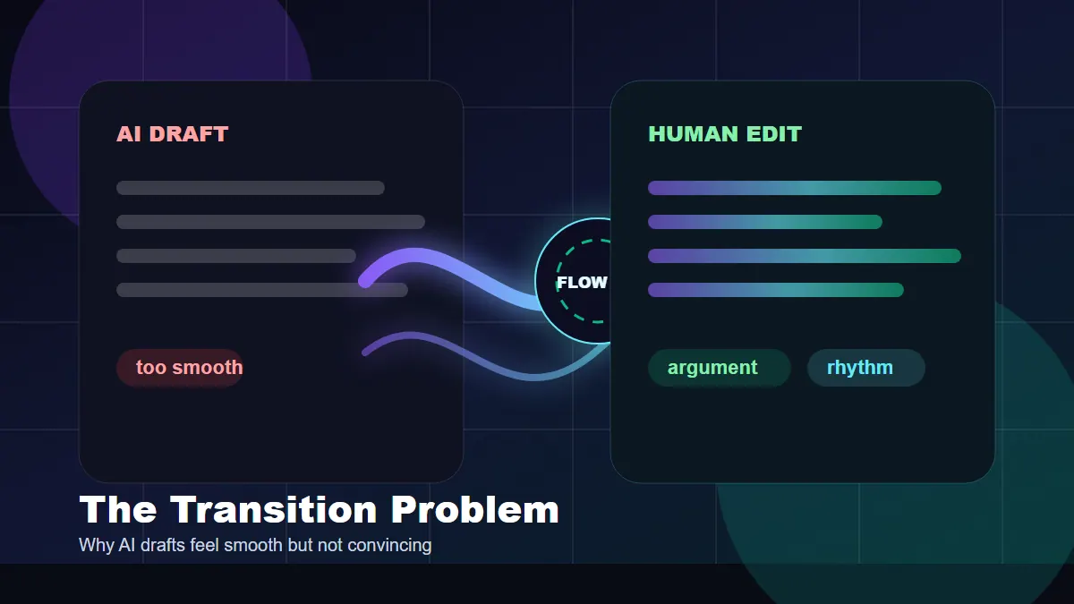 Abstract AI writing transition flow illustration