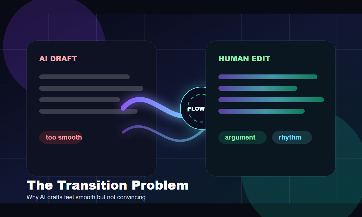 Abstract AI writing transition flow illustration